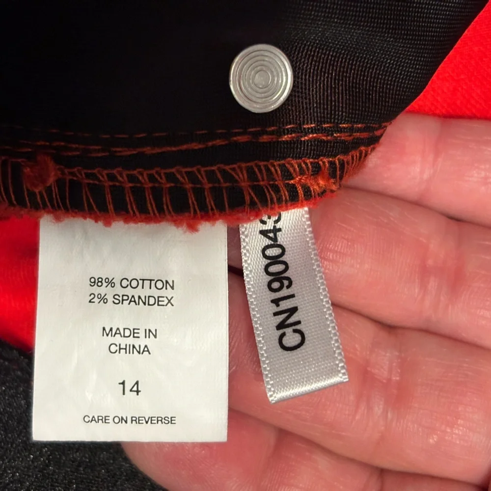 NYC Women’s RED Super Skinny High‎ Rise Capri Jeans 14